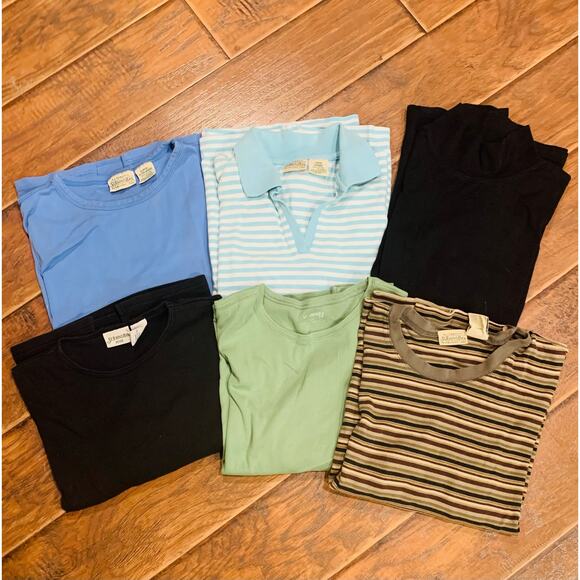 St Johns Bay Womens Tops Large XL Lot Of 6 Petite Knit T Shirt Turtle Neck - Picture 16 of 16